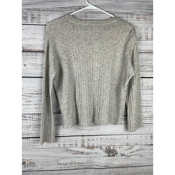Madewell Crewneck Sweater XXS Gray Alpaca Merino Wool Ribbed Boxy Minimalist - Picture 7 of 7